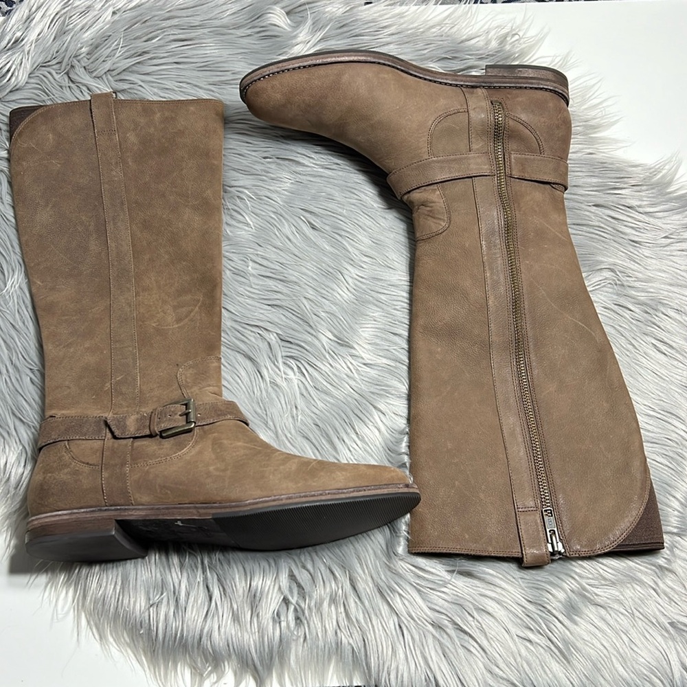 Cole Haan Air Petra Flat Riding Boot Brown Size 8.5